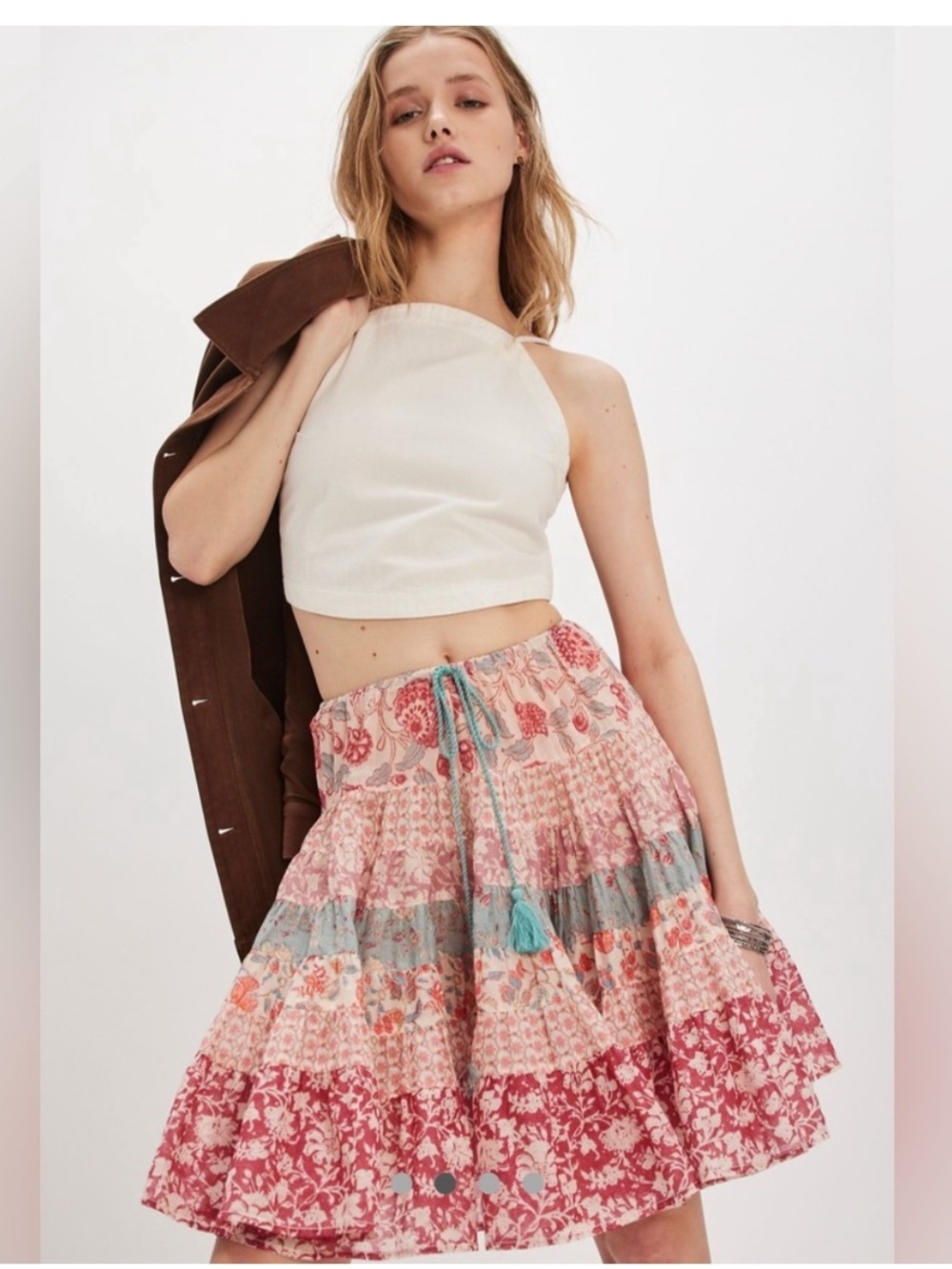 Free People Many Layers Printed Skirt - Picture 3 of 11